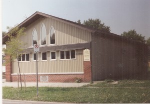 Wood front, brick sides