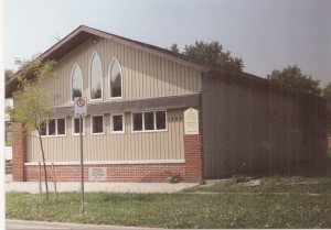 Wood front, brick sides