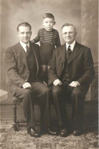 three generations of Derksen men