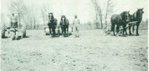 At the father's farm of Frank, Nick and Jack Tiessen on concession 1,  in 1941. .  