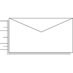 An envelope with lines to indicate motion